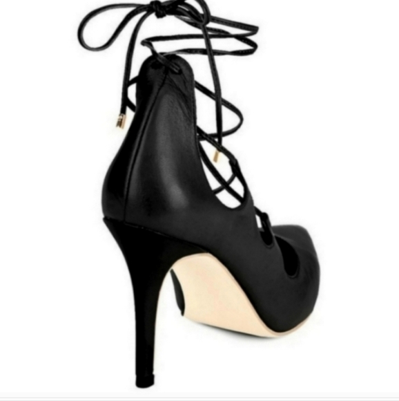 SAKS FIFTH AVENUE Cassidy Too Black High Heels Size 9 - Picture 4 of 11